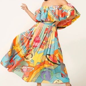 David Bowie Bonita Collective LET THE CHILDREN USE IT MAXI SKIRT AND TOP